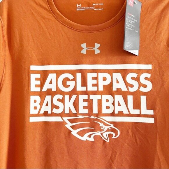 NEW Under Armour Heat Gear T-Shirt, Eaglepass Basketball Fan Tee Size L NWT - Picture 3 of 5
